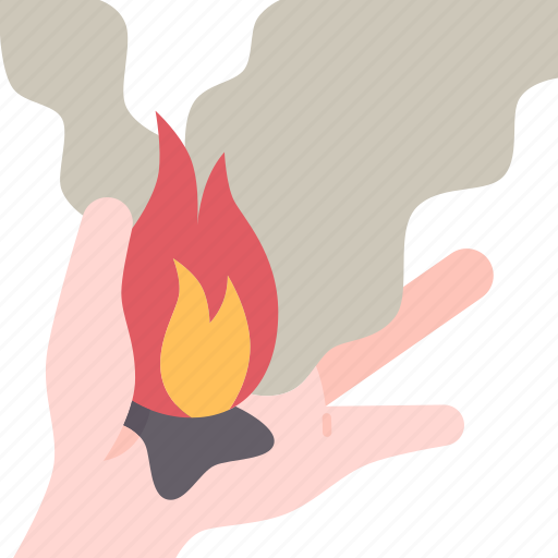 Fire, burn, skin, contact, danger icon - Download on Iconfinder