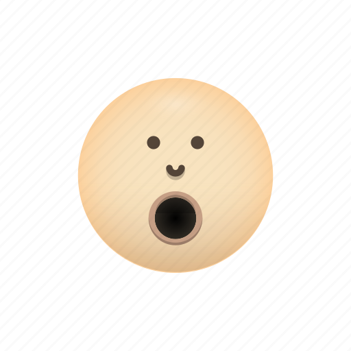 Emoji, face, mouth, open, with icon - Download on Iconfinder