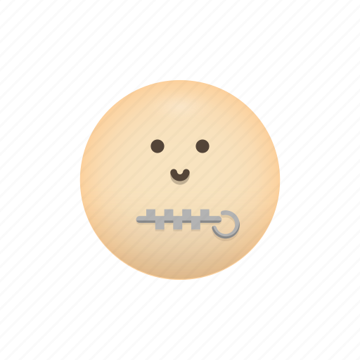 Emoji, face, mouth, secret, silence, zipper icon - Download on Iconfinder