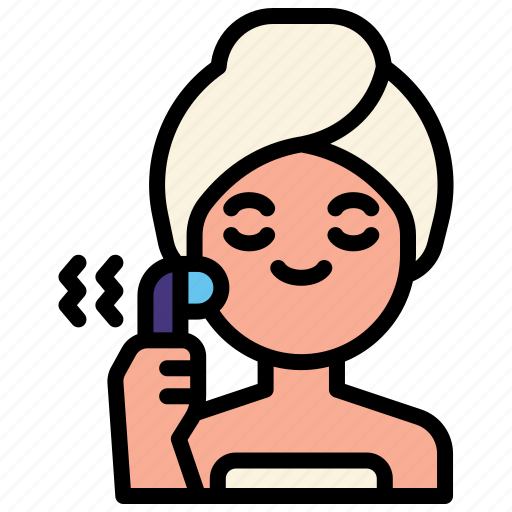 Massage, skincare, facial, face, woman, cosmetic, self icon - Download on Iconfinder