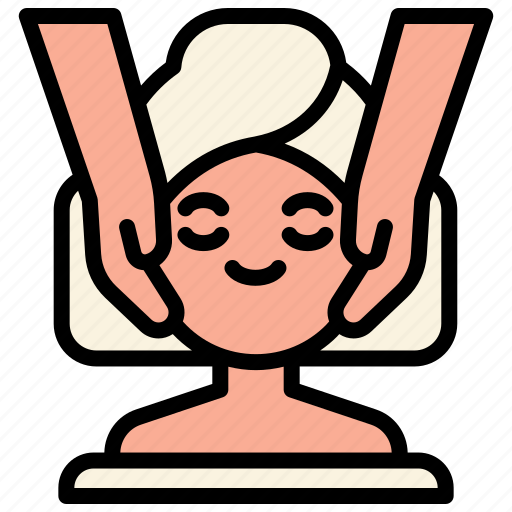 Massage, skincare, facial, skin, woman, spa, self icon - Download on Iconfinder