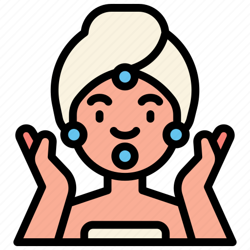 Skincare, beauty, applying, routine, woman, cosmetic, cream icon - Download on Iconfinder