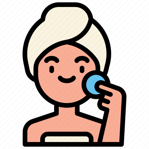 Skincare, beauty, applying, routine, woman, cosmetic, self icon - Download on Iconfinder
