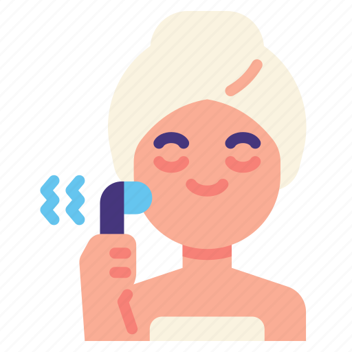 Massage, skincare, facial, face, woman, cosmetic, self icon - Download on Iconfinder