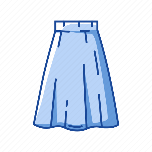 A-line skirt, clothing, dress, fashion, garment, maxi skirt, skirt icon - Download on Iconfinder