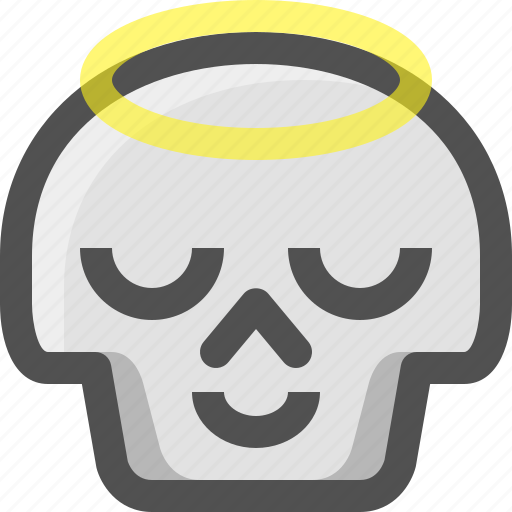 Angel, avatar, death, emoji, face, skull, smiley icon - Download on Iconfinder