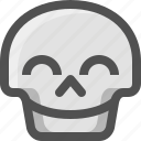 avatar, death, emoji, face, glad, skull, smiley