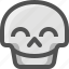 avatar, death, emoji, face, glad, skull, smiley 