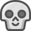 avatar, death, emoji, face, happy, skull, smiley 