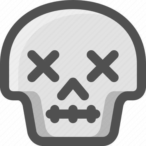 Avatar, death, emoji, face, lifeless, skull, smiley icon - Download on Iconfinder
