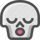 avatar, death, emoji, face, scream, skull, sleep, smiley