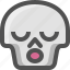 avatar, death, emoji, face, scream, skull, sleep, smiley 