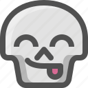 avatar, death, emoji, face, funny, skull, smiley, tongue