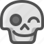 avatar, death, emoji, face, guiño, skull, smiley, wink 