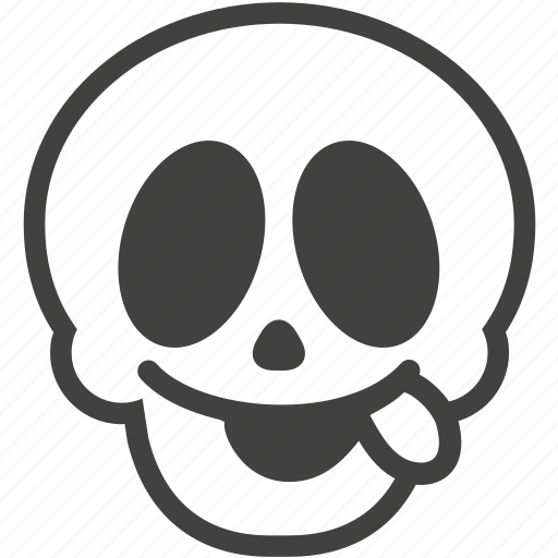 Careless, face, skull, crazy, smile, smiley, tongue icon - Download on Iconfinder