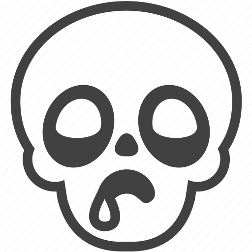 Face, skull, drool, emoji, emotion, sleepy, tired icon - Download on Iconfinder