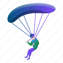 parachute, person, skydiver, sport, woman