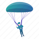 man, parachute, person, round, skydiver, sport