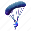 man, parachute, person, sky, sport 