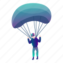 modern, parachute, person, skydiver, sport