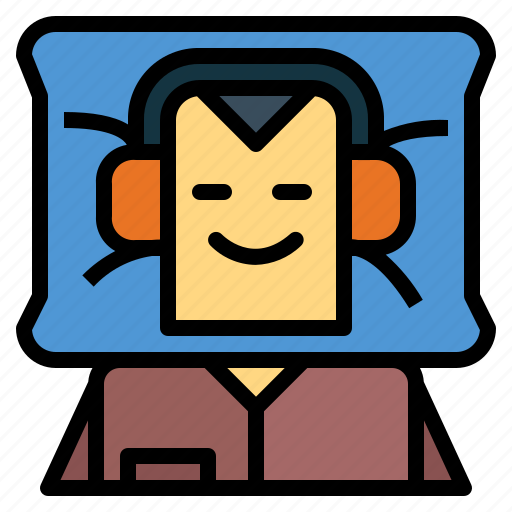 Headphone, man, relax, rest, sleep icon - Download on Iconfinder