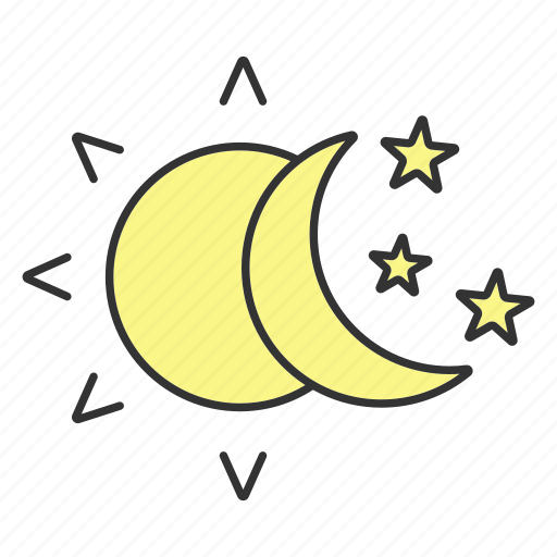 Bedtime, crescent, moon, night, sleep, stars, sun icon - Download on Iconfinder