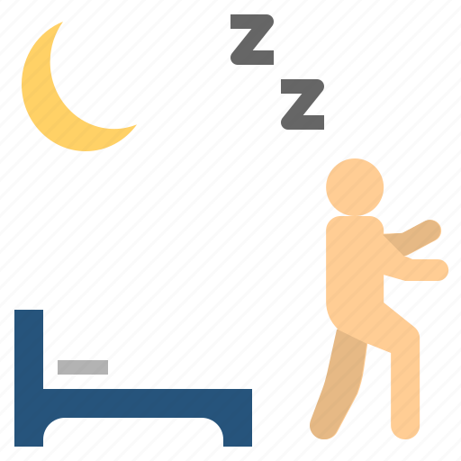 Night, noctambulism, sleep, sleepwalker, sleepwalking icon - Download on Iconfinder