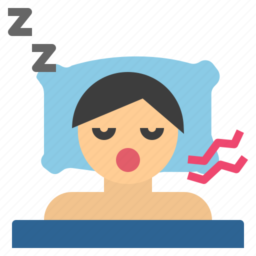 Bedroom, night, sleep, snore, wheeze icon - Download on Iconfinder