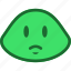 emoticon, sad, slime 
