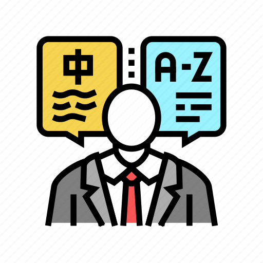 Translator, language, business, small, worker, occupation icon - Download on Iconfinder