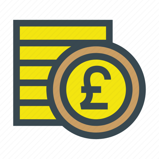 Coin, coins, currency, money, pound, stack icon - Download on Iconfinder