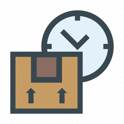 Box, clock, delivery, package, schedule, time icon - Download on Iconfinder