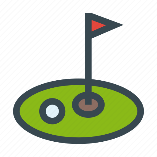 Ball, flag, golf, hole, stick icon - Download on Iconfinder