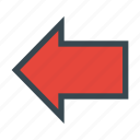 arrow, back, direction, left, orientation, previous