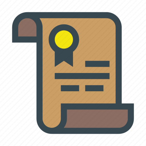 Achievement, award, certificate, diploma, old, paper, papyrus icon - Download on Iconfinder