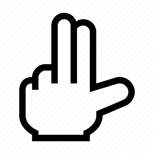 Double, fingers, gesture, hand, touch, two icon - Download on Iconfinder