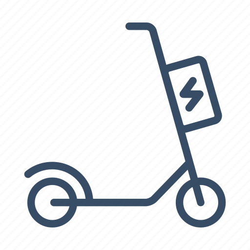 Battery, electric, plug in, public, rent, scooter, trasportation icon - Download on Iconfinder