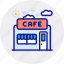 cafe, house, shop, coffee, restaurant, building, deli 