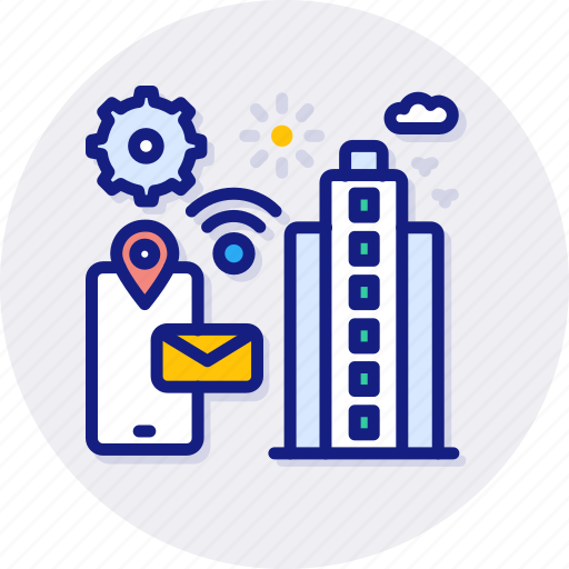 Smart, city, building, ict, internet, modern icon - Download on Iconfinder