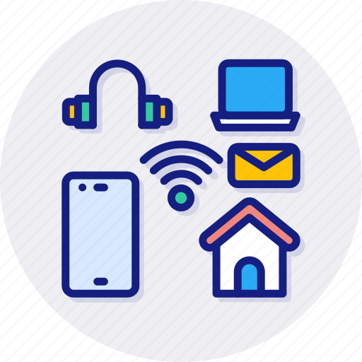 Internet, of, things, smart, house, iot, distance icon - Download on Iconfinder
