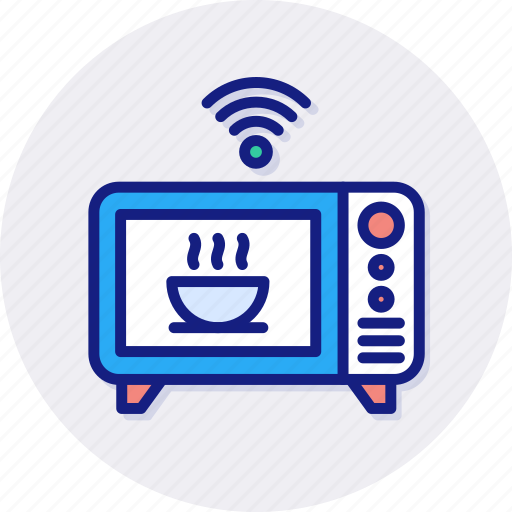 Microwave, smart, appliance, cook, heat, internet, of icon - Download on Iconfinder