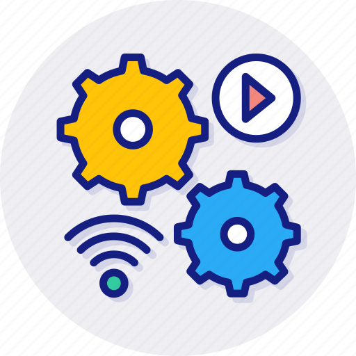 Automation, action, cogwheel, engineering, gears, machine, processing icon - Download on Iconfinder