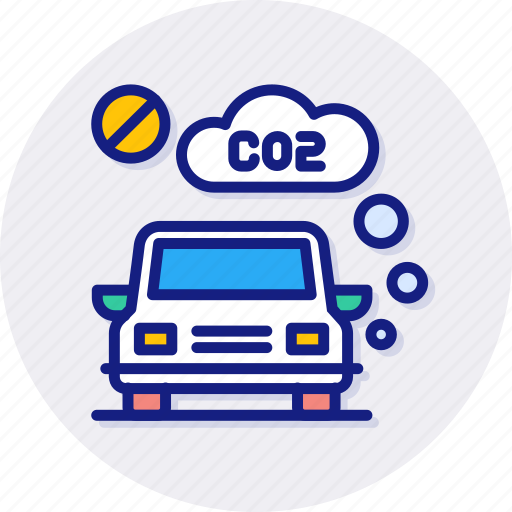 Vehicle, emission, control, car, eco, transportation, travel icon ...