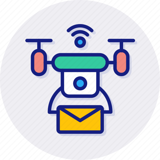 Drone, delivery, technology, product, mail, package icon - Download on Iconfinder