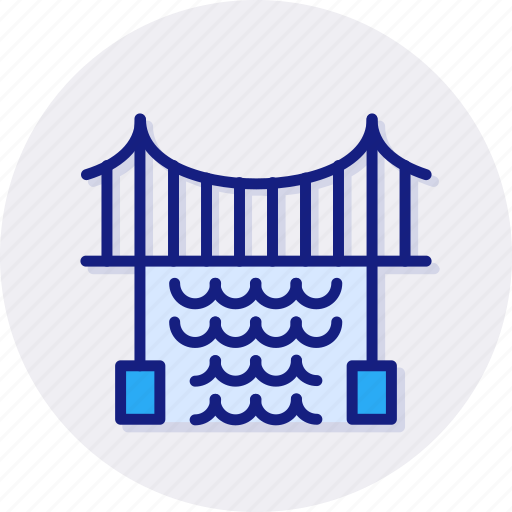 Bridge, bridges, buildings, connection, road, constructions, river icon - Download on Iconfinder