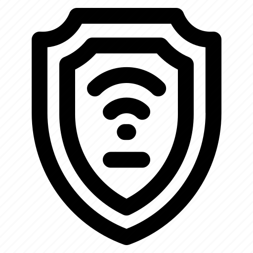 Shield, wireless, technology, protection, safety icon - Download on Iconfinder