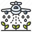 watering, water, plant, gardening, agriculture, plane