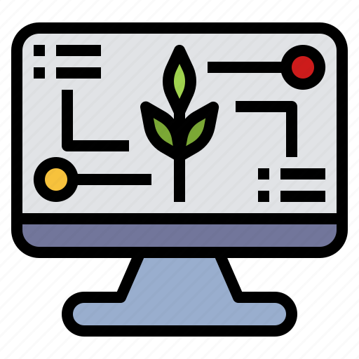 Computer, smart, farming, leaf, monitor, plant, science icon - Download on Iconfinder