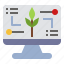 computer, smart, farming, leaf, monitor, plant, science