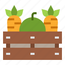 crate, vegetable, ingredient, food, yield